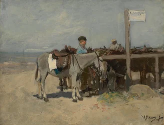 Ezelstand op het Strand van Scheveningen